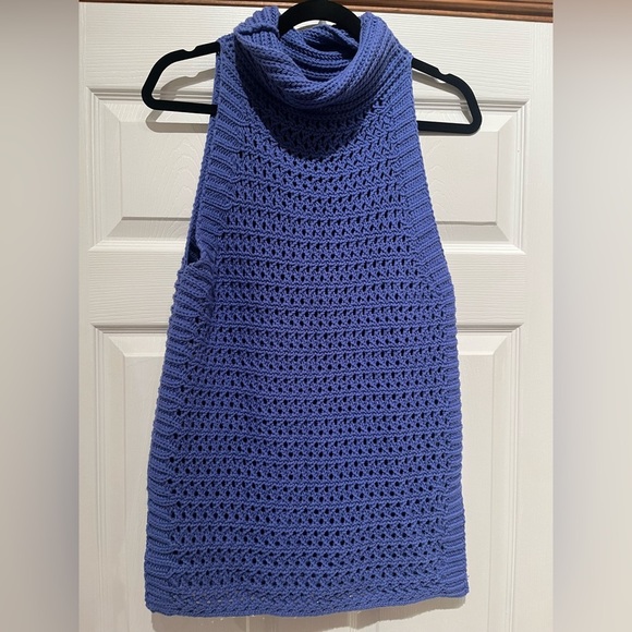 Free People Small Women’s Purple Ocean Cowl Neck Sweater with Textured Knit - Picture 1 of 6